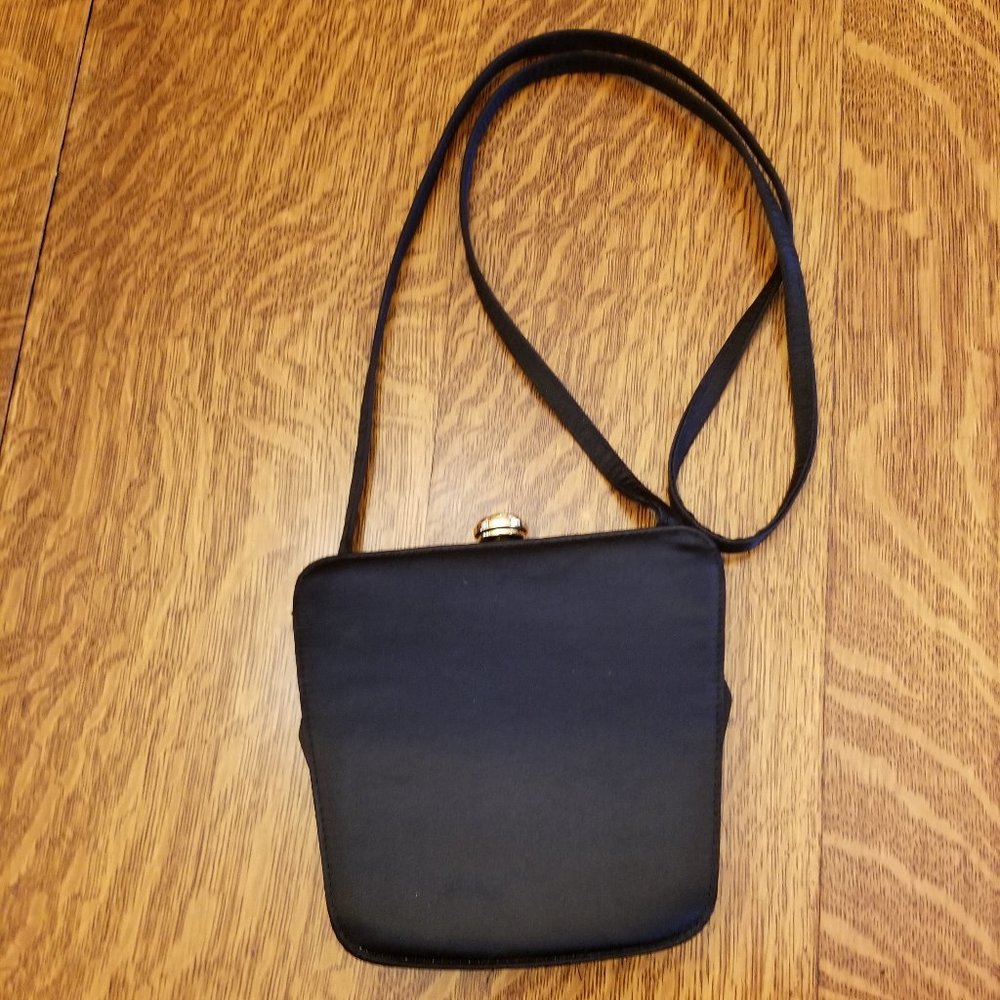 Black Satin Evening Bag